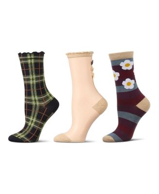 Women's 3 Pair Pack Fashion Crew Socks