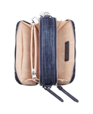 Studded Denim Camera Bag