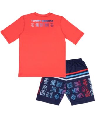 Boys Rash Guard and Swim Trunks 2-Piece Swimsuit Set