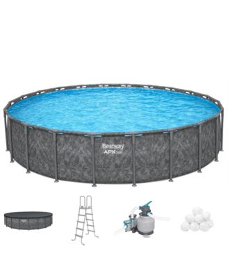 APX 365 22'x52" Round Above Ground Swimming Pool Set with Pump & Ladder