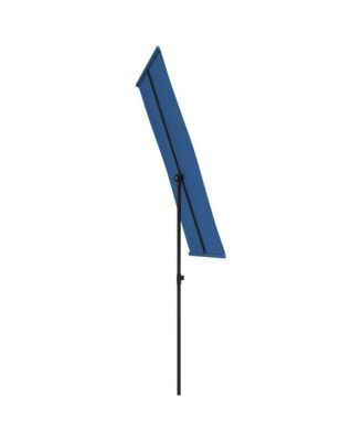 Garden Parasol Azure blue 100% polyester, aluminum Large