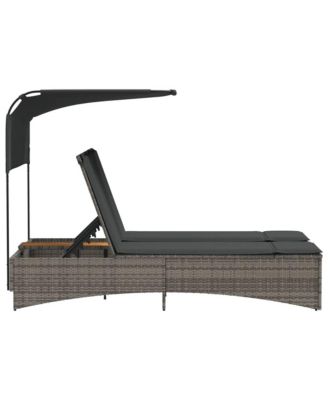 Patio Double Sun Lounger Gray