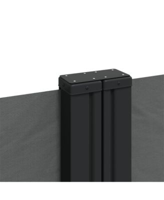 Retractable Side Awning Anthracite 100% polyester with PU coating