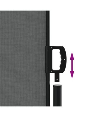 Retractable Side Awning Anthracite 100% polyester with PU coating