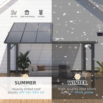 12'x8' Wall Mounted Gazebos Pergola