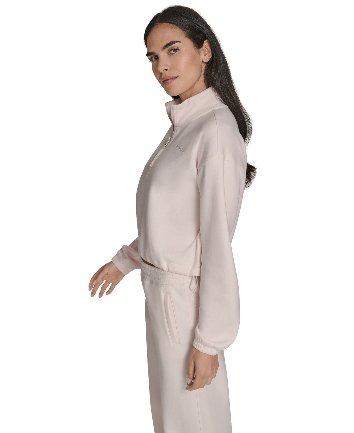 Calvin Klein Women's Performance Half-zip Pull-on Sweatshirt In Neutral