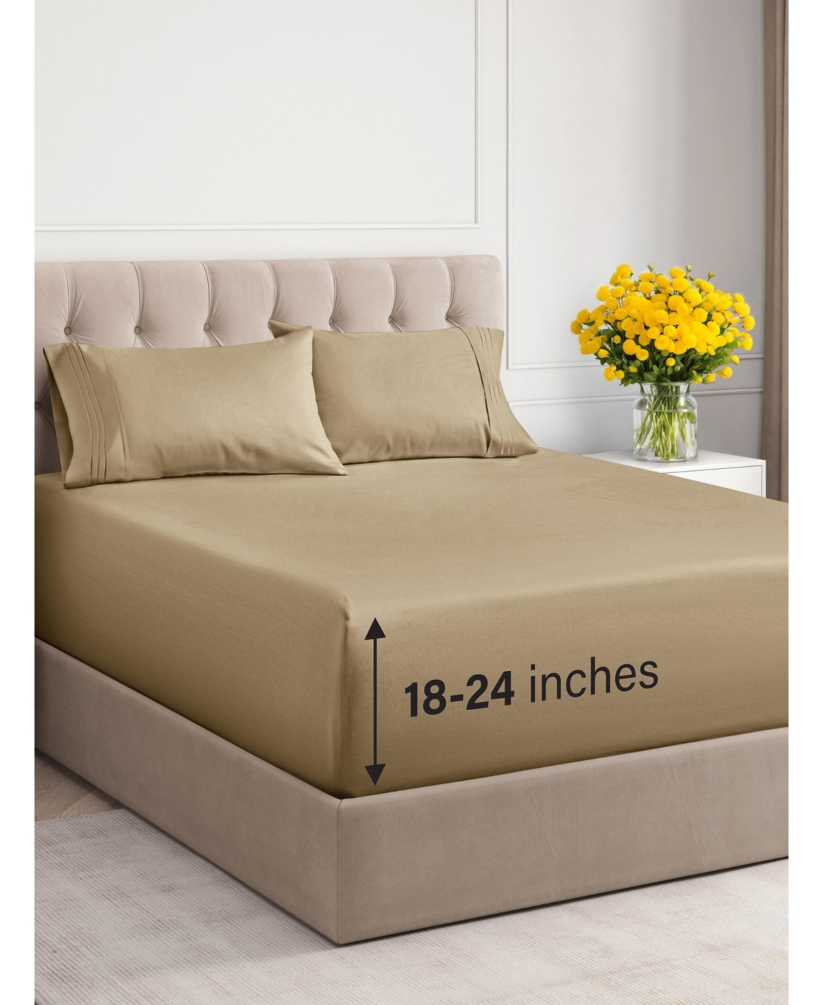 Piece Extra Deep Pocket Microfiber Sheet Set