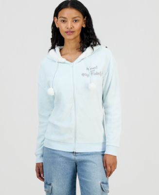 Love Tribe Juniors' Kuromi & My Melody Zip-Front Faux Fur-Lined