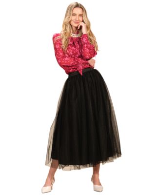 Women's Tulle Full Midi Skirt