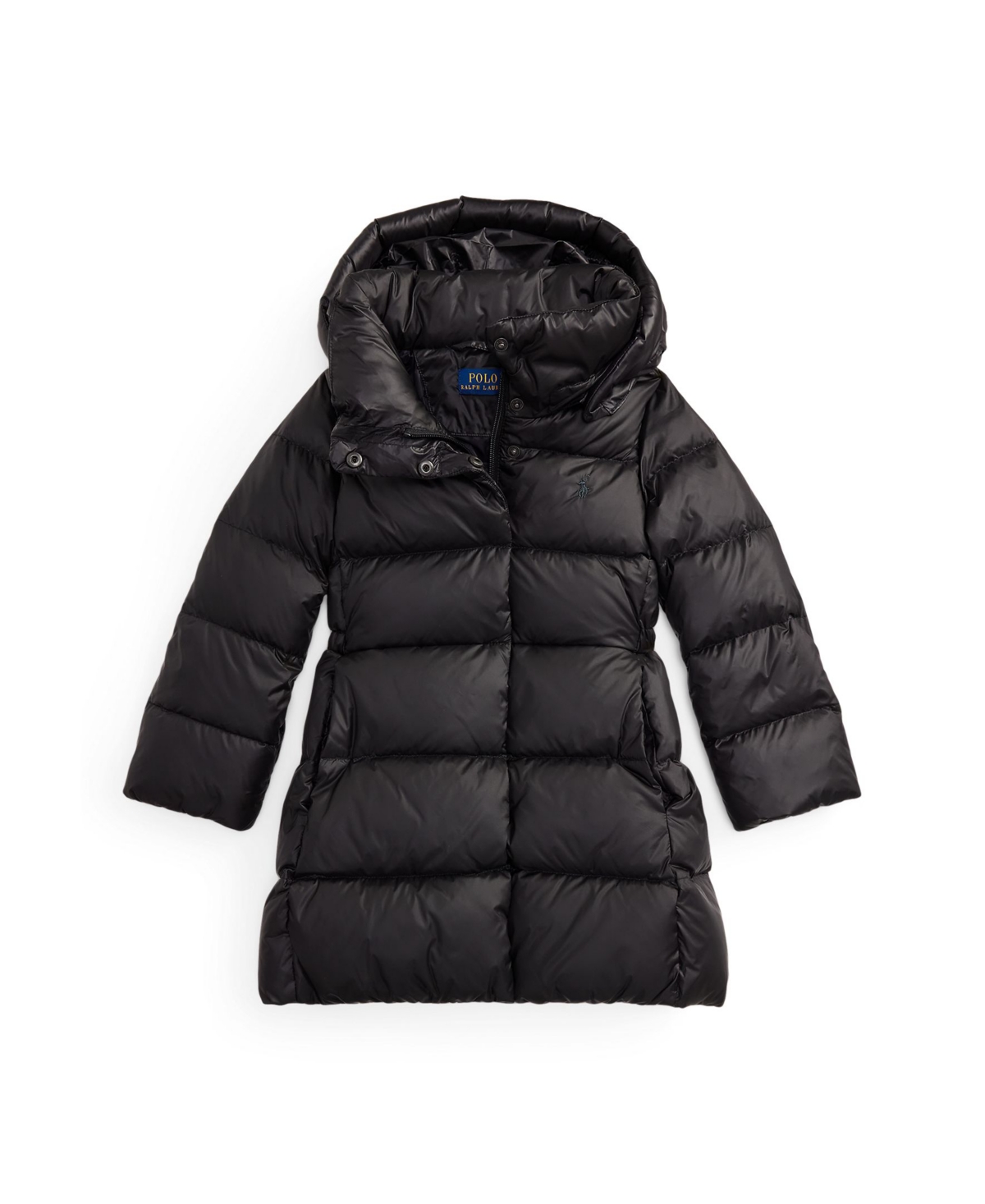 Polo Ralph Lauren Ralph Lauren Down Hooded Long Jacket In Black