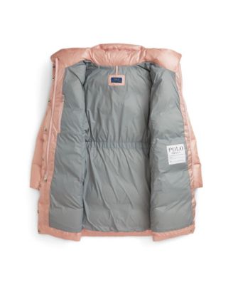 Girls' 7-16 Metallic Hooded Long Sleeves Jacket