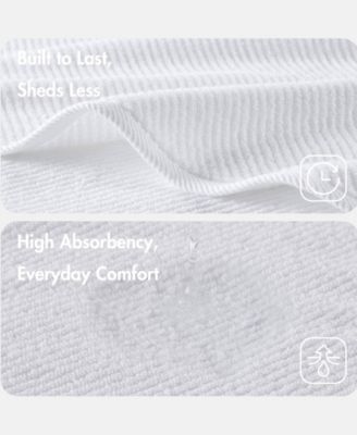 Diagonal Ribbed Cotton 4-Pc. Bath Towel Set