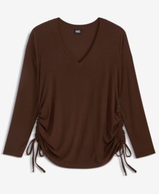 Plus Size Side-Shirred Top, Macy's Exclusive 