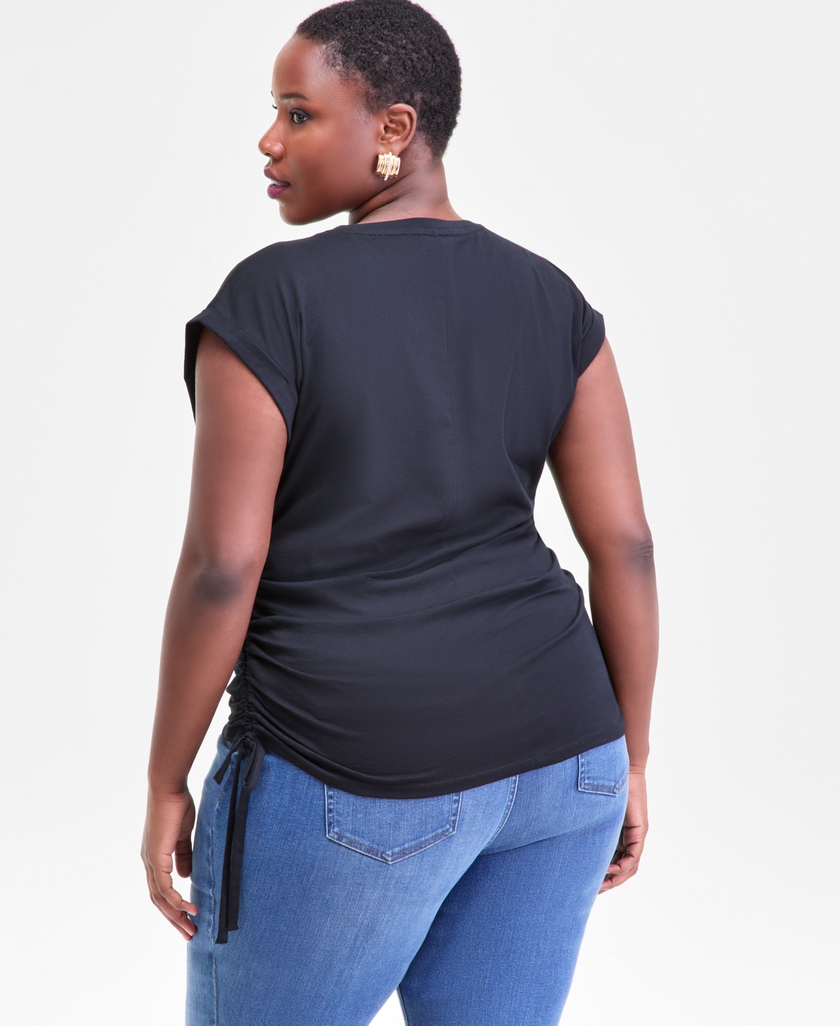 I.n.c. International Concepts Plus Drawstring-Hem Tank, Macy's Exclusive