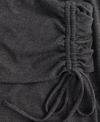 Plus Size Ribbed Foldover Drawstring Pants, Macy's Exclusive