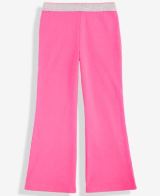 Baby and Toddler Girls Glitter-Waist Ribbed Flare Pants, Macy's Exclusive