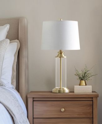 Clarity Glass Cylinder Table Lamp Set of 2