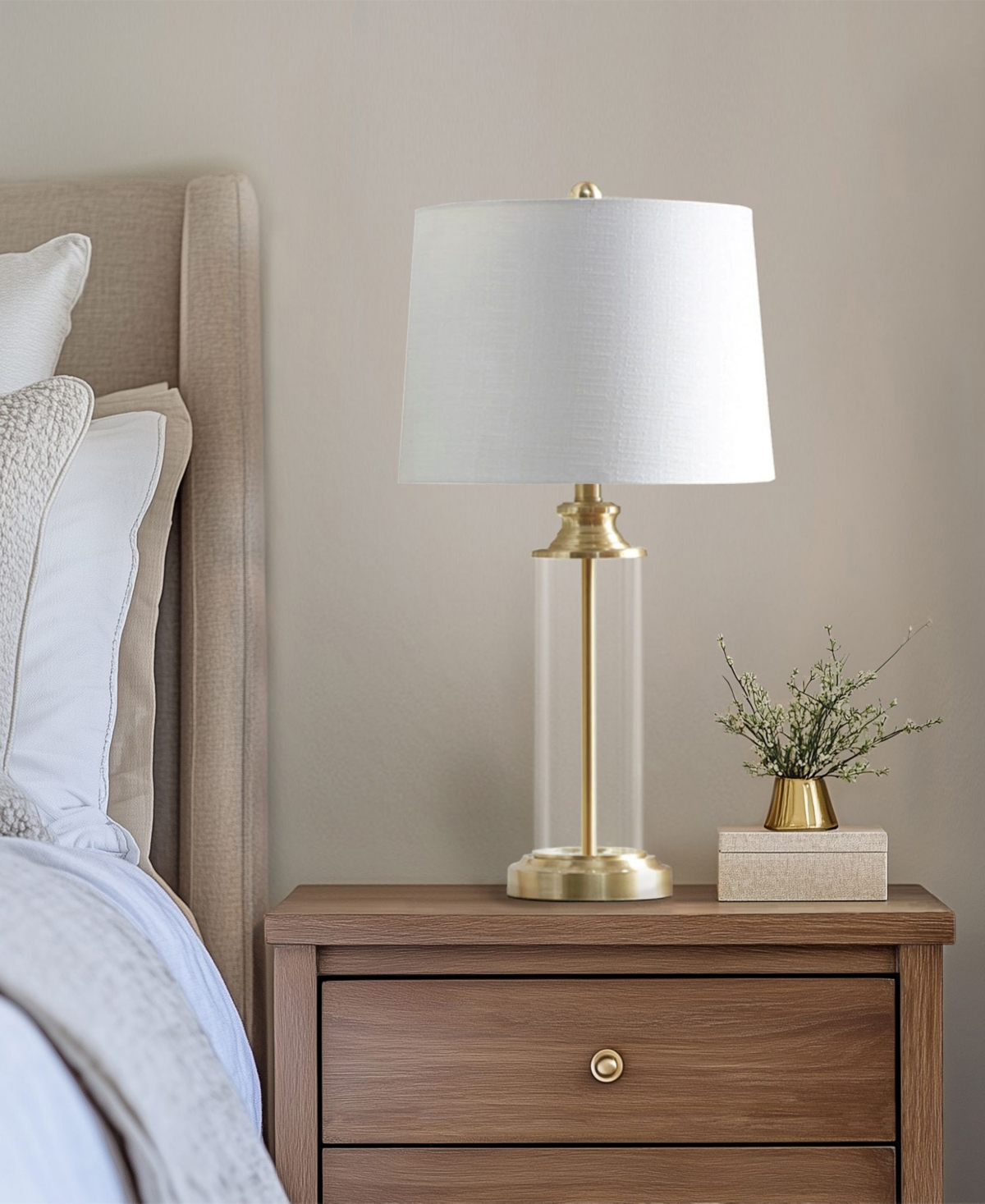 510 Design Clarity Glass Cylinder Table Lamp Set of 2