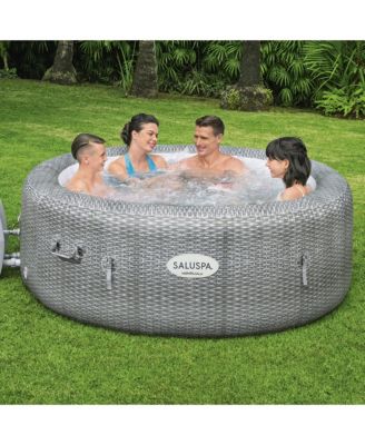 SaluSpa Honolulu AirJet Inflatable Hot Tub with EnergySense Cover, Grey