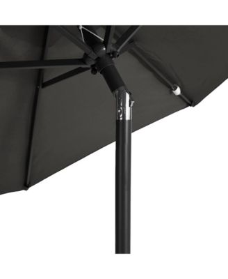 Garden Parasol Anthracite Steel, Polyester Large Tiltable