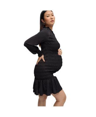 Women's Maternity Smocked Occasion Short Dress