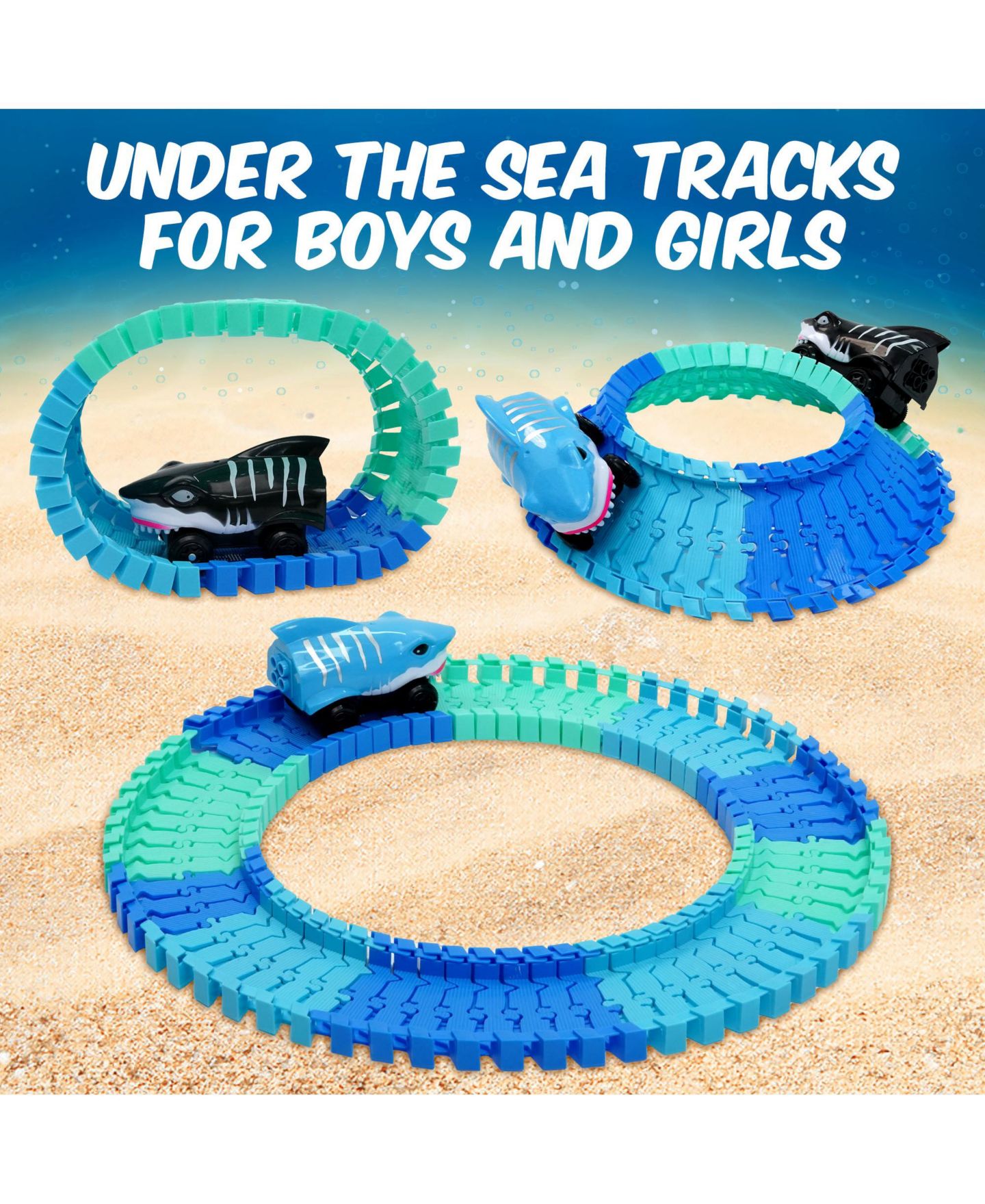 Детские конструкторы USA Toyz Ocean Speedway Track Set 265-Piece Building Set, Ages 3+ — фото 2