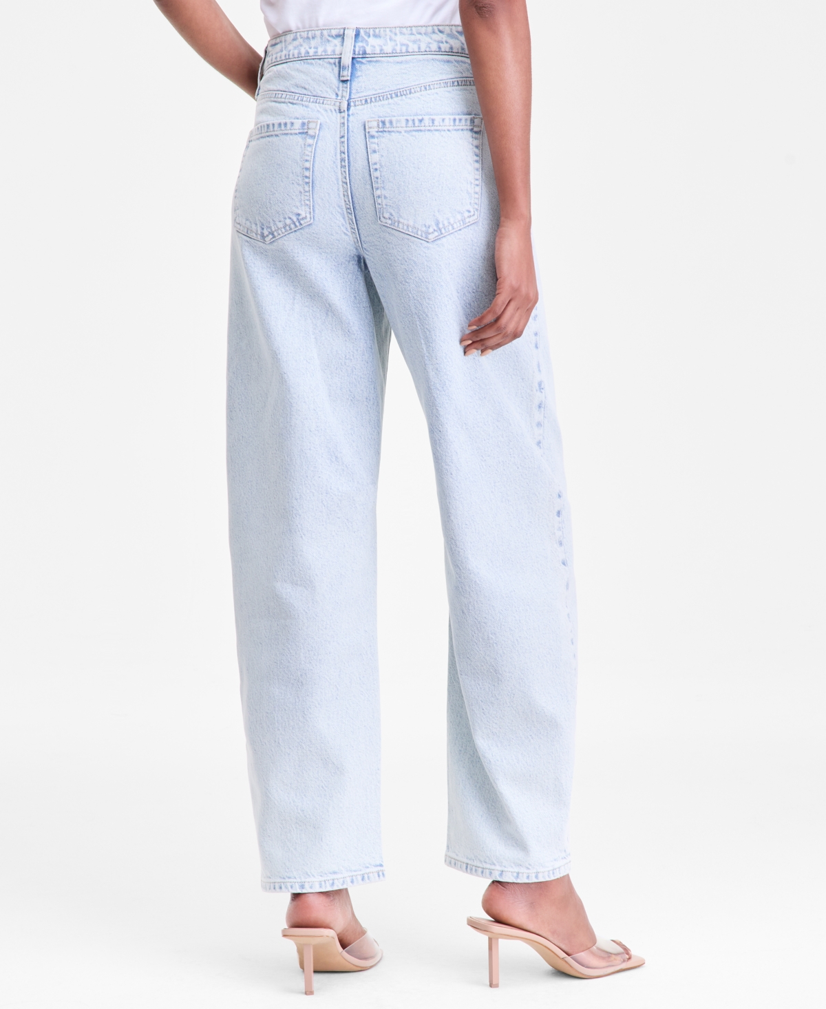 I.n.c. International Concepts Women's High-Rise Barrel-Leg Jeans, Macy's Exclusive