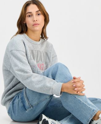 Juniors' London Rose Crewneck Sweatshirt