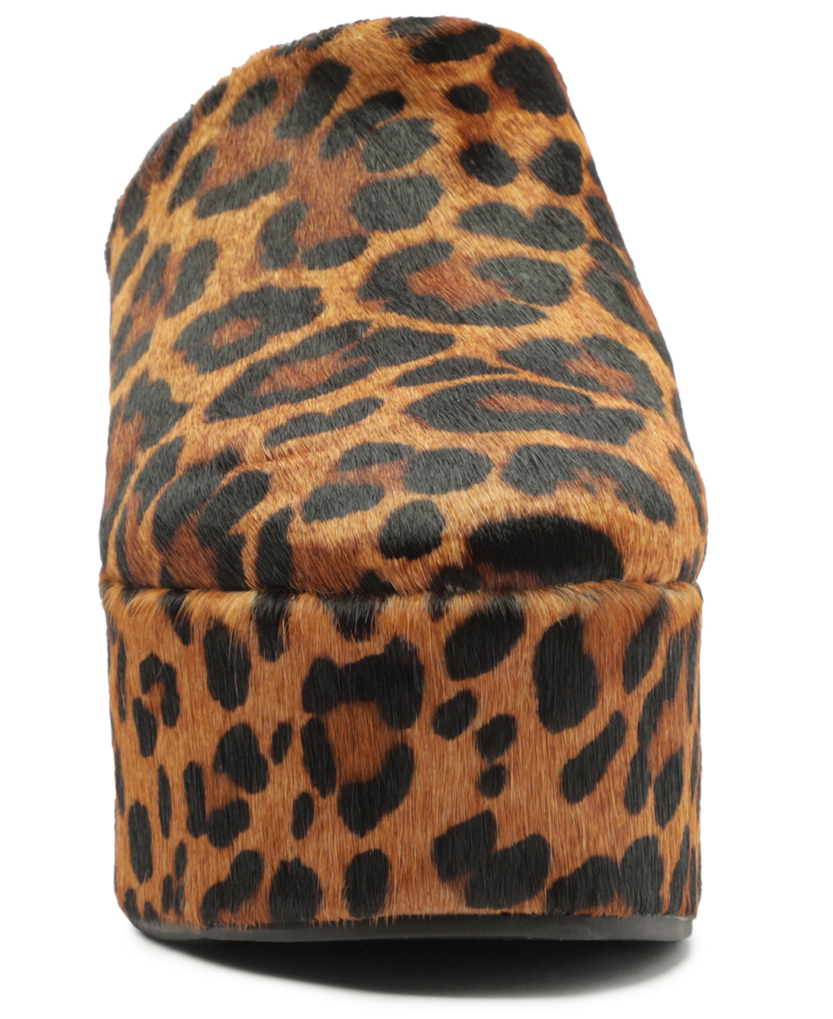 Schutz Sierra Leopard-print Calf Hair Platform Mules In Brown
