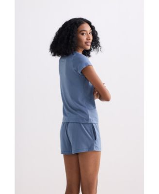 Women's Essential Short Sleeve Tee Set in Blue