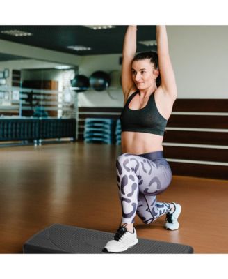 Adjustable Workout Aerobic Step Platform Trainer w/Raisers