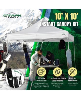 TitanShade 10 x 10 Steel Frame Portable Instant Canopy Kit, White