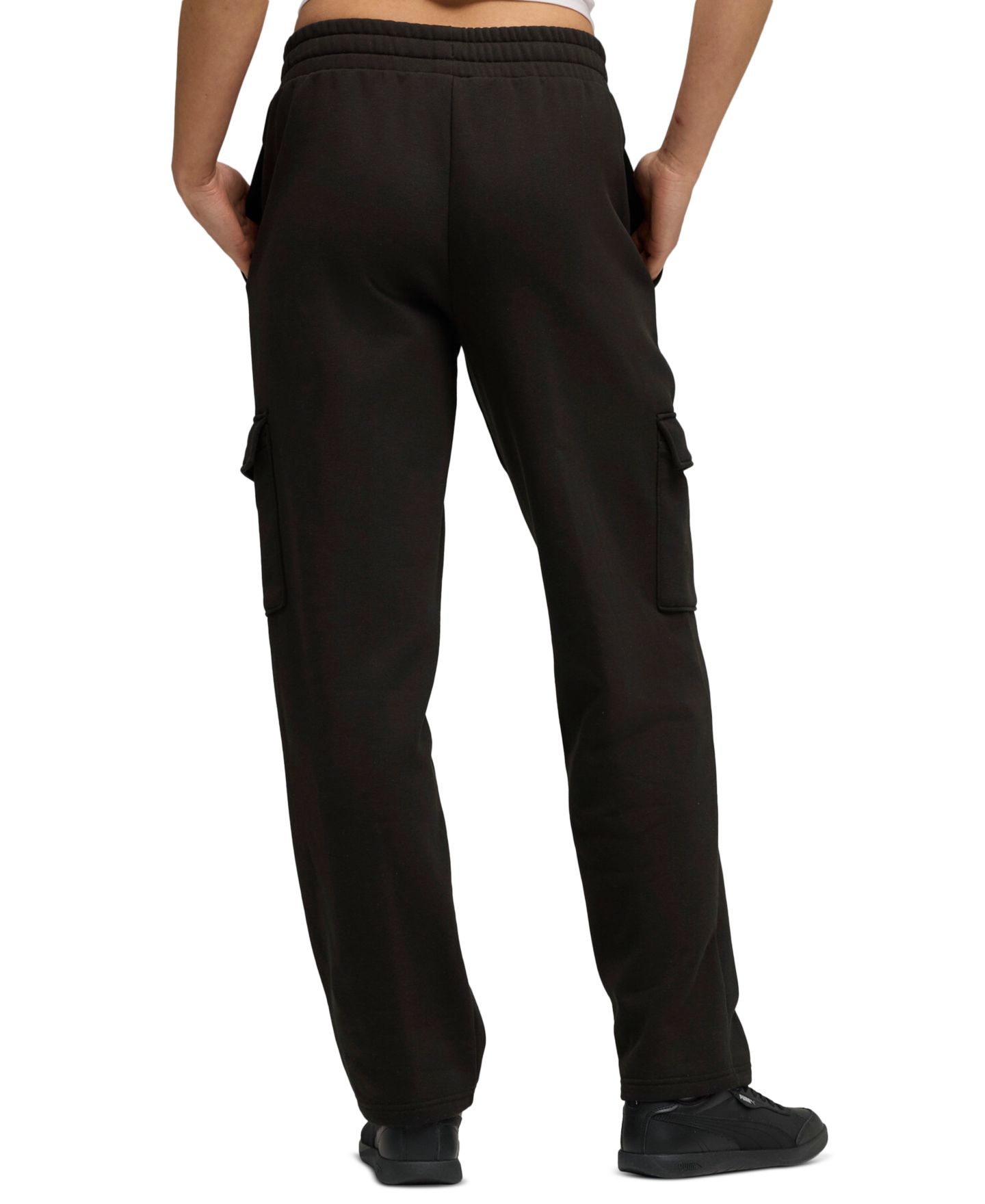 Женские брюки PUMA Essential Comfort Cargo Sweatpants, цвет: Чёрный — фото 3