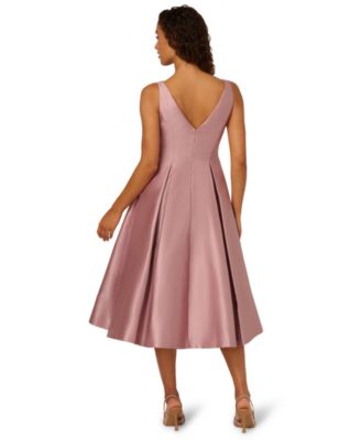 Women's Boat-Neck Fit & Flare Midi Dress