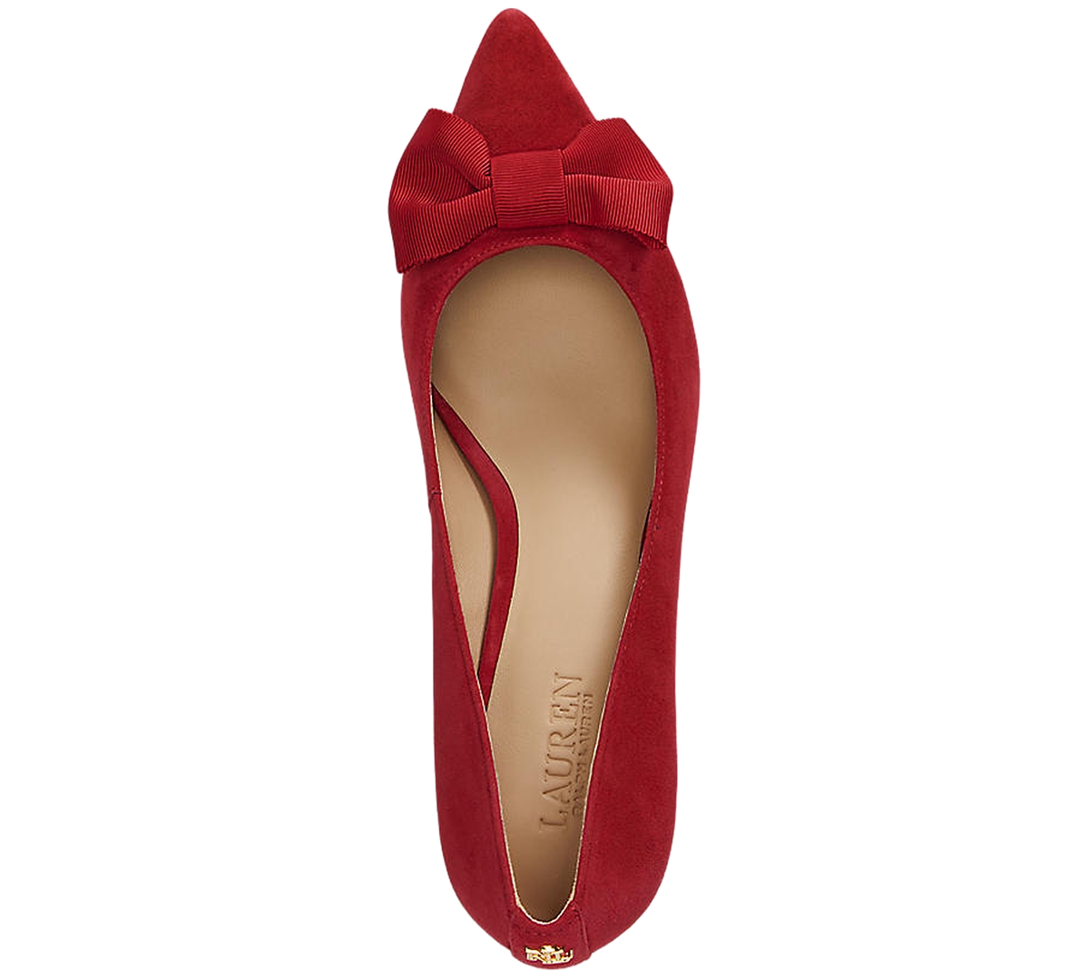 Ralph Lauren Women's Adrienne Suede Bow Pump In Red