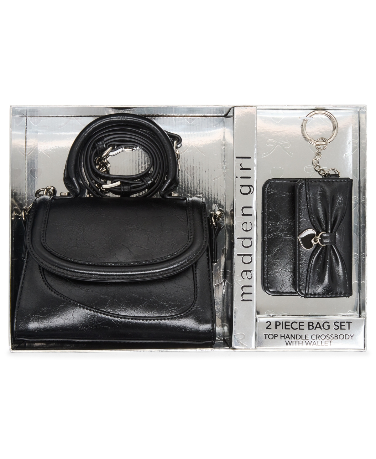 Madden Girl Boxed Morganb Top Handle With Wallet In Black