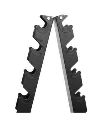 BalanceFrom Dumbbell Set with Stand, Rubber Encased Home Gym Hand Weights, 150lb