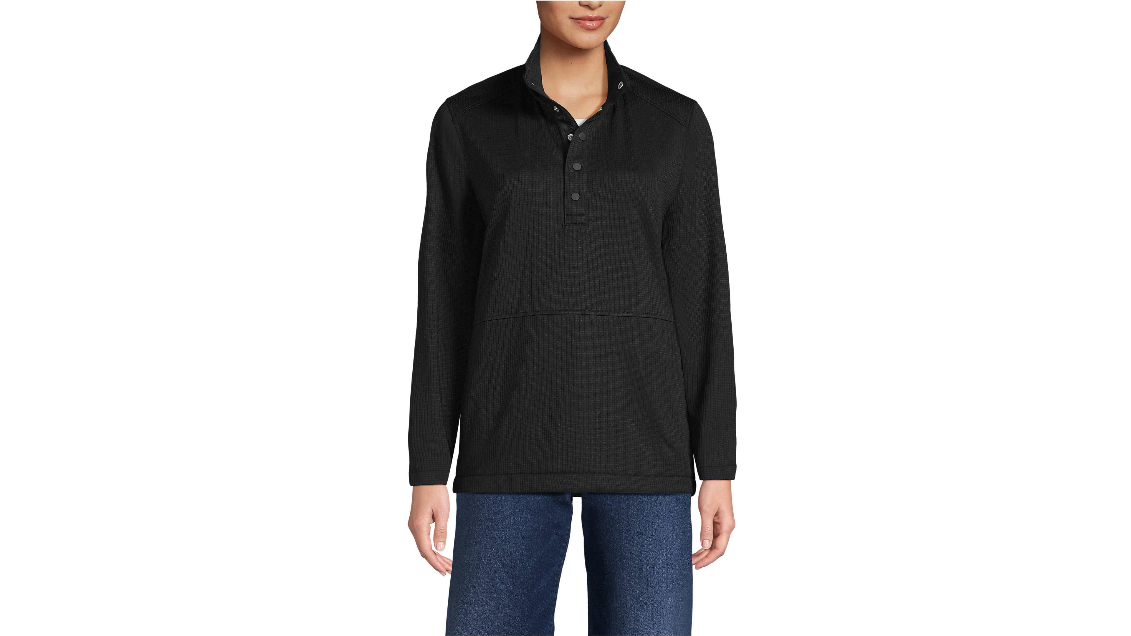 Lands' End Men's Unisex Grid Tech Snapneck Pullover Shirt