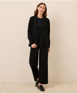 Women's Organic Cotton Airplane Short Drape Cardigan