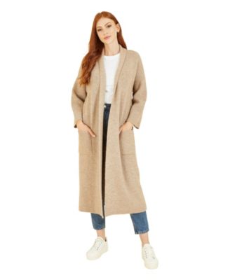 Knitted Maxi Cardigan With Pockets