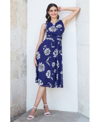 Women's Floral Print Stretch Mesh Dress