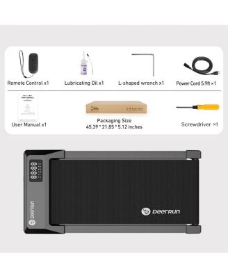 Superun Black  Urban Mini Under-Desk Treadmill with Remote Control