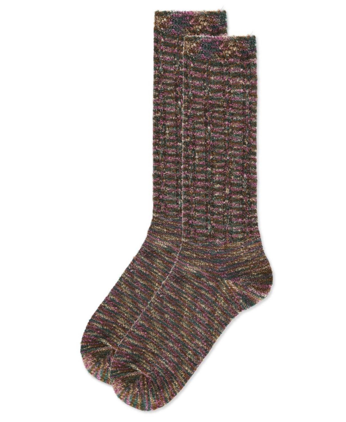 MeMoi Women's Spacedye Multicolor Cozy Crew Sock