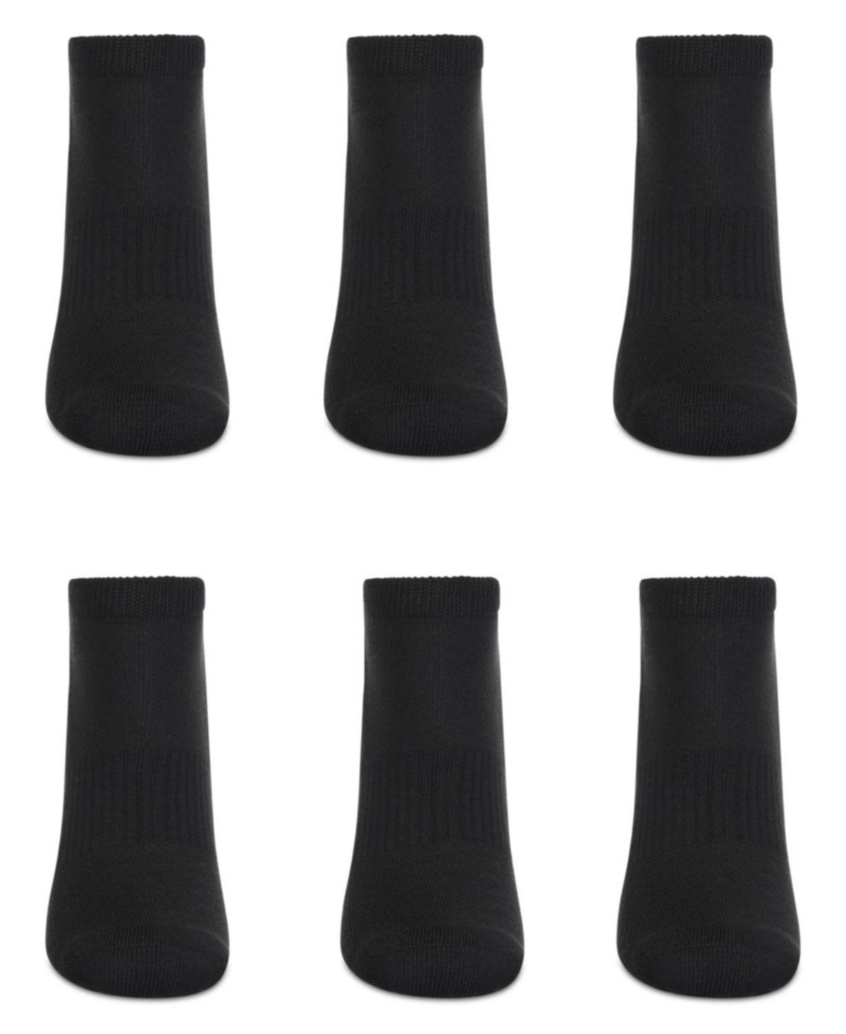 MeMoi Women's 6 Pair Pack Sports Half Cushioned Low Cut Socks