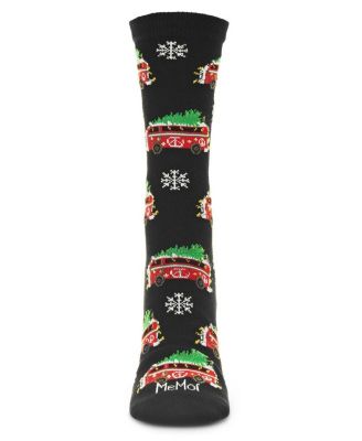 Women's Holiday Bus Crew Socks