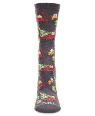 Women's Red Wagon Holiday Crew Socks