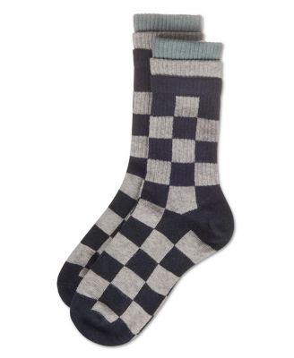 Women's Checkmate Triple Cuff Crew Socks