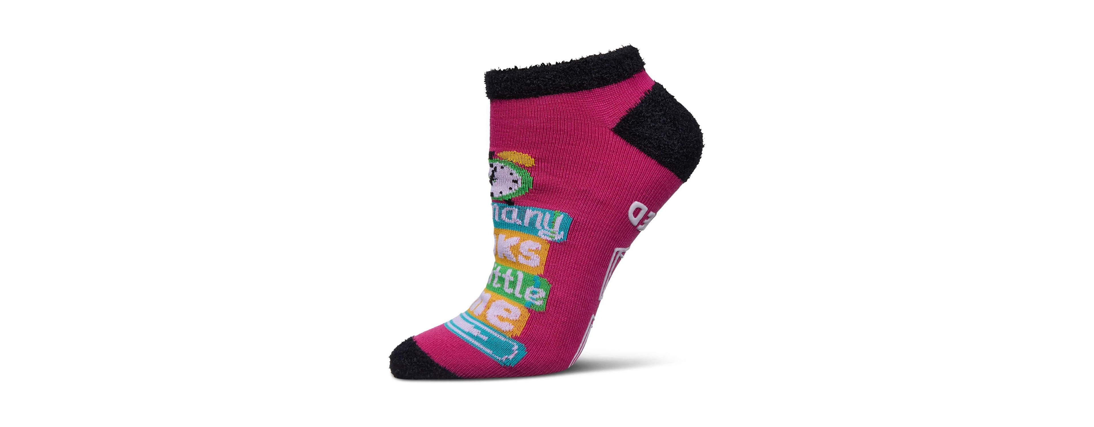 MeMoi Women's I'm Totally Booked Non-Skid Low Cut Socks