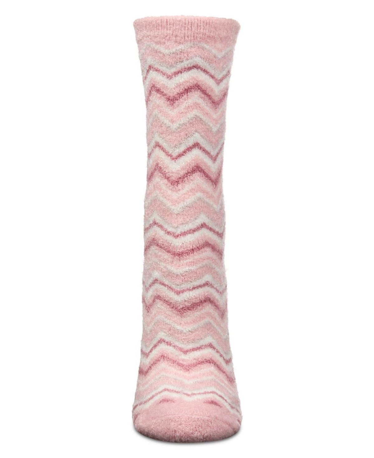 MeMoi Women's Zig Zag Stripes Aloe Infused Crew Socks