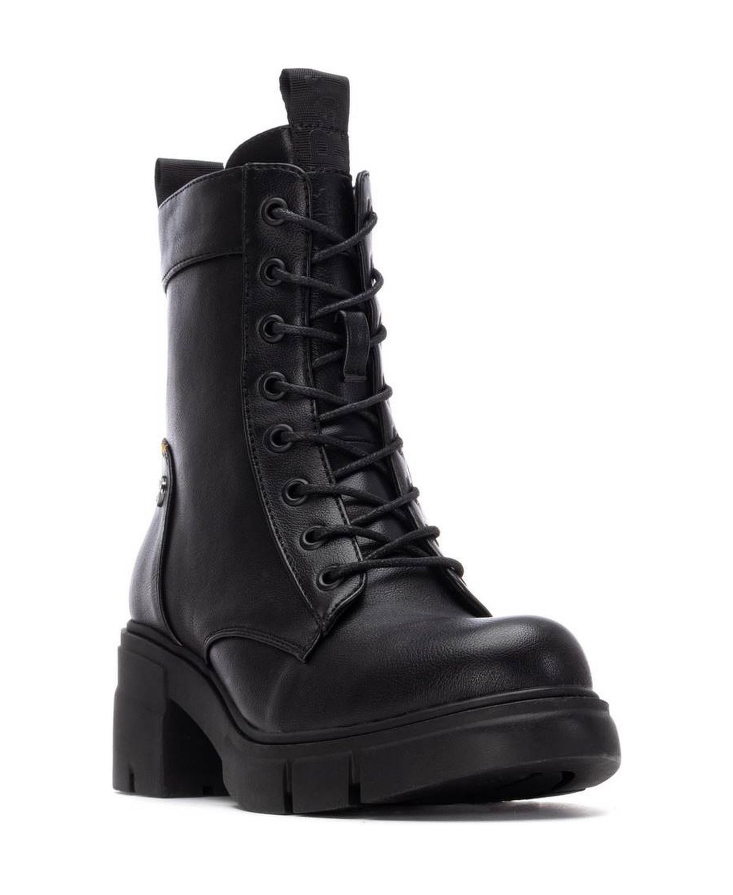 Женские ботинки XTI Block Heel Combat Booties Refresh Collection, цвет: Чёрный — фото 1